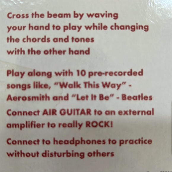 Air Guitar by Totes - With Lights Infrared Guitar String lights up when played - Picture 10 of 16